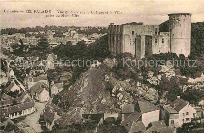 Falaise Calvados Vue generale sur le Chateau et la Ville
