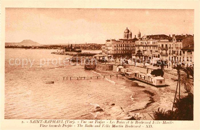 Saint-Raphael Var Vue sur Frejus Les Bains Boulevards Felix Martin