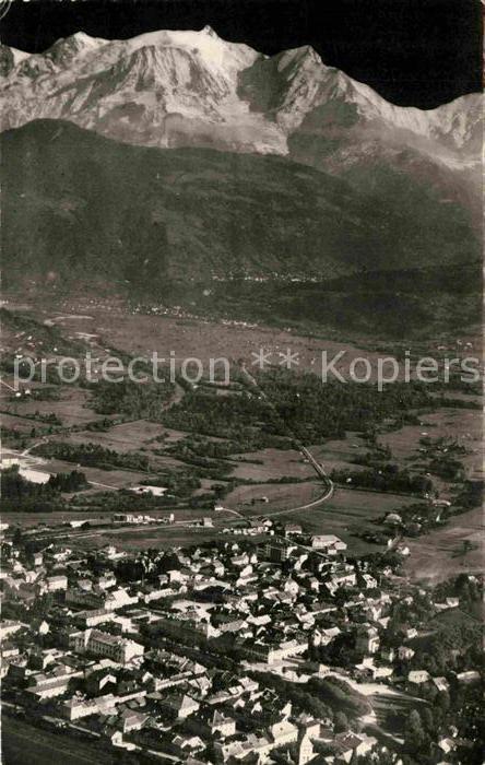 Sallanches Vue aerienne et le Mont Blanc