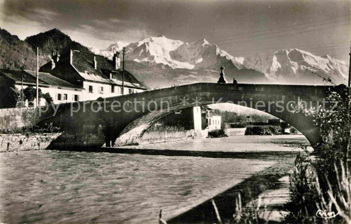 Sallanches Le Pont de Saint Martin et le Mont Blanc