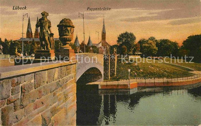 LueBECK  CITY Puppenbruecke Statue