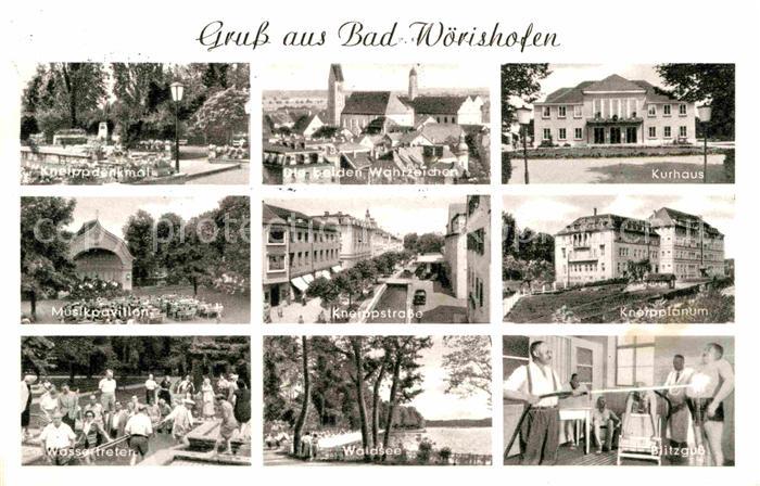Bad Woerishofen Kneipp Denkmal Musikpavillon Wassertreten Wahrzeichen Waldsee Ku