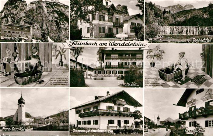 Feilnbach Bad Wendelstein Herz Jesu Kirche Genesungsheim Kurhotel Kurheim Jenbac
