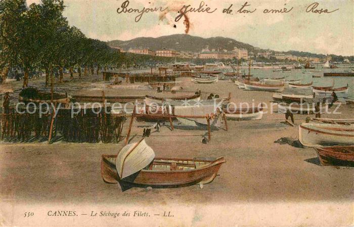 Cannes Alpes-Maritimes Le Sechage des Filets Plage