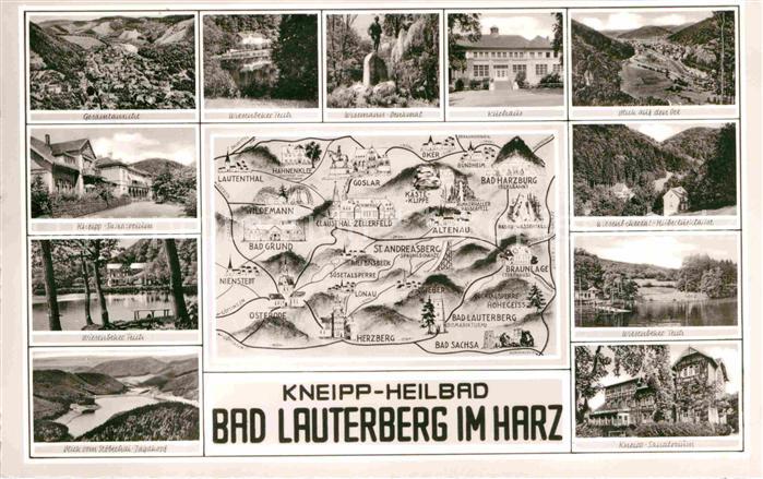 Bad Lauterberg Kneipp Heilbad und Umgebung Landkarte