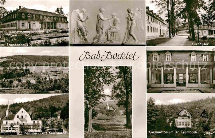 Bad Bocklet Brunnenhaus Kurhaeuser Pension Kursanatorium Relief