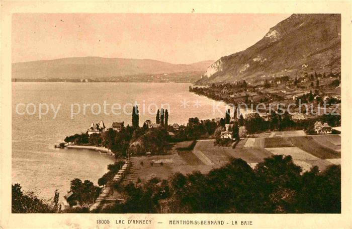 Menthon-Saint-Bernard Panorama Lac d Annecy La Baie