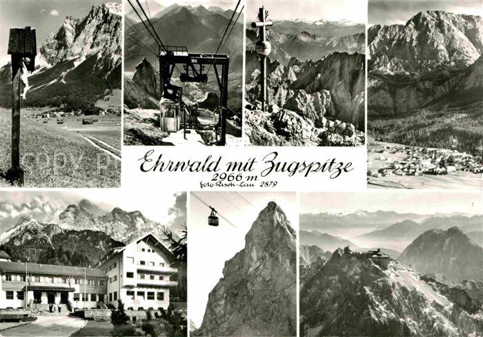 Ehrwald Tirol Gebirgspanorama Zugspitze Wettersteingebirge Bergbahn Gipfelkreuz