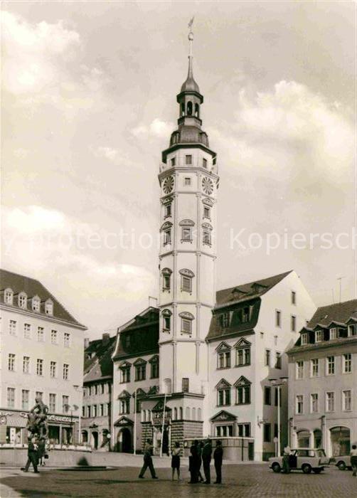 Gera Rathaus am Markt Brunnen