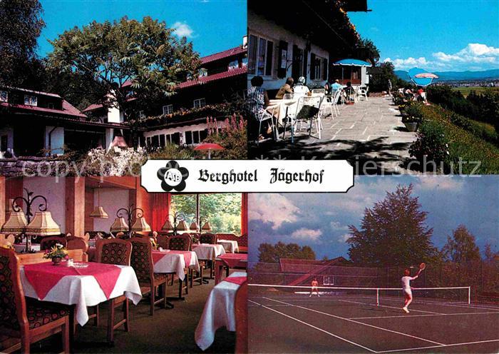 Isny Allgaeu Berghotel Jaegerhof Restaurant Tennisplatz Fernsicht