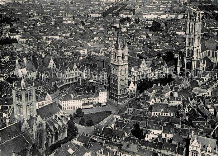 Gand Belgien Vue generale de la Ville vue aerienne