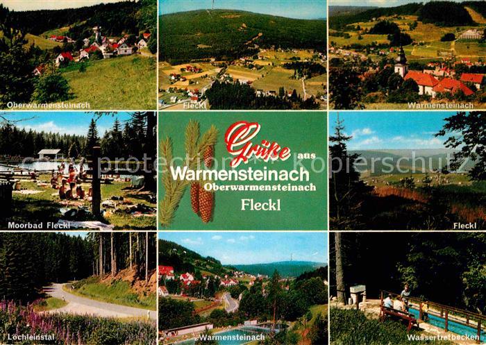 Warmensteinach Panorama OT Oberwarmensteinach und Fleckl am Ochsenkopf Fichtelge