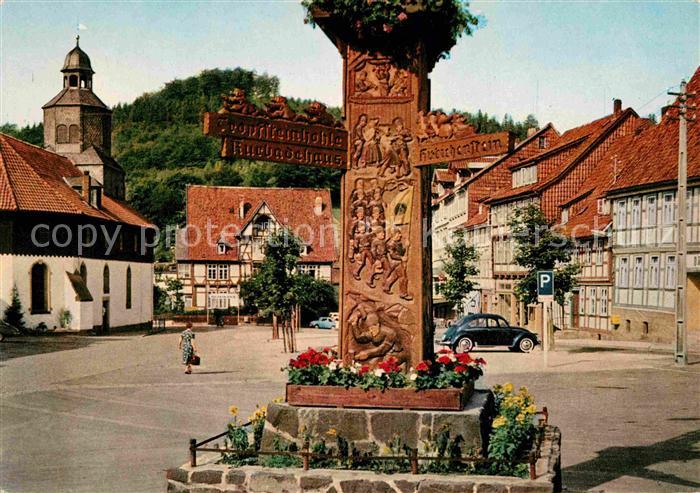 Bad Grund Marktplatz Wegweiser