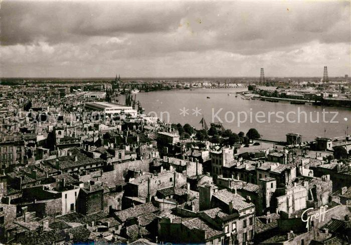 Bordeaux Vue generale des bords de la Garonne