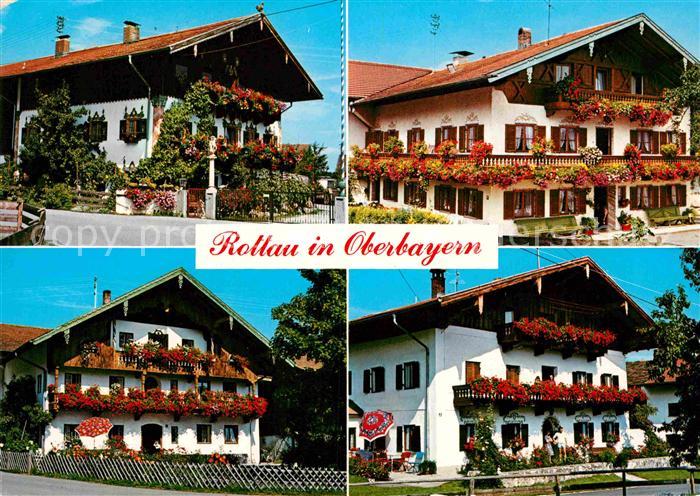 Rottau Chiemgau Blumengeschmueckte Haeuser Luftkurort Bayerische Alpen