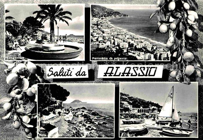 ALAssIO Savona Liguria IT Lungomare Spiaggia Panorama Kueste