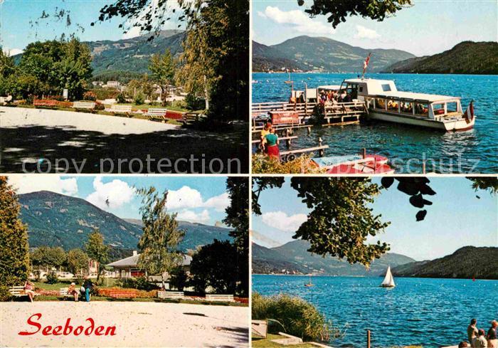 Seeboden Millstaettersee Parkanlage Bootsanleger Alpen