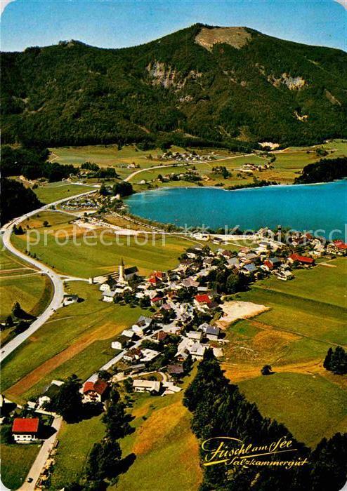Fuschl See Salzkammergut Ferienort Badeort mit Filbling Fliegeraufnahme