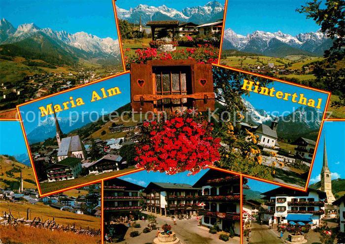 Maria Alm Steinernen Meer Gesamtansicht Bergdorf mit Alpenpanorama