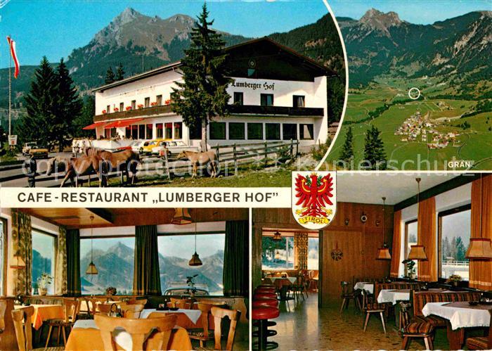 Graen Tirol Cafe Restaurant Lumberger Hof Panorama Tannheimer Alpen Pferde