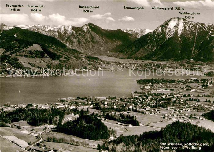 Bad Wiessee Panorama Tegernseer mit Wallberg Bayerische Voralpen