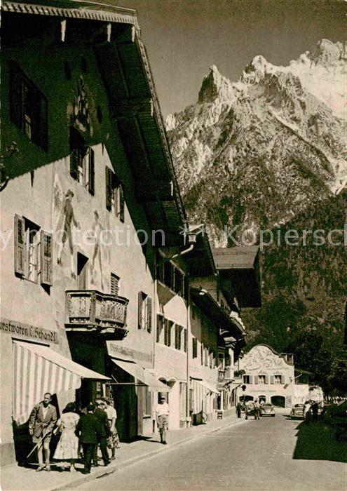 Mittenwald Karwendel Tirol Adlerhaus gegen Karwendelspitzen Huber Karte Nr 6012