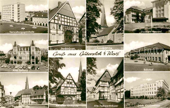 Guetersloh Elisabeth Hospital Apostelkirche Standesamt Berliner-Strasse Kirchpla