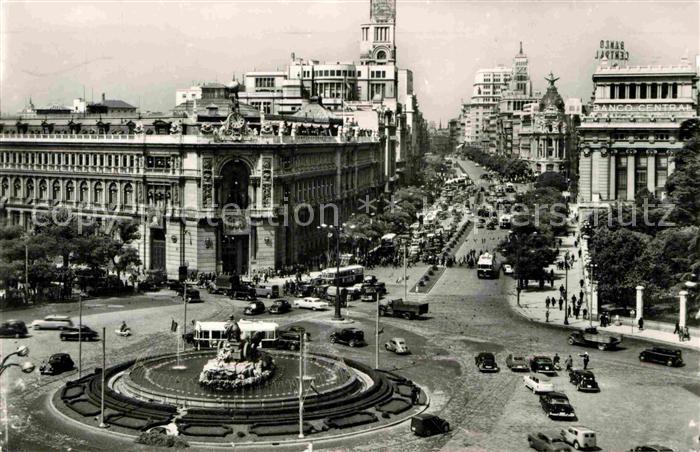 Madrid Spain Cibeles y Calle Ascada