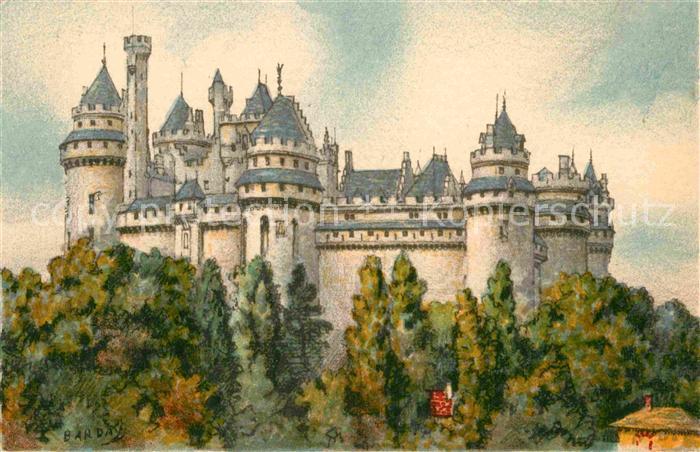 Pierrefonds Oise Chateau Kuenstlerkarte