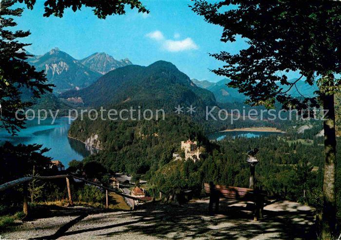 Hohenschwangau Blick von der Jugend Alpsee Schwansee Vilser Kegel