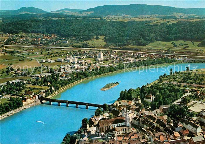 Bad Saeckingen Fliegeraufnahme Rheinpartie