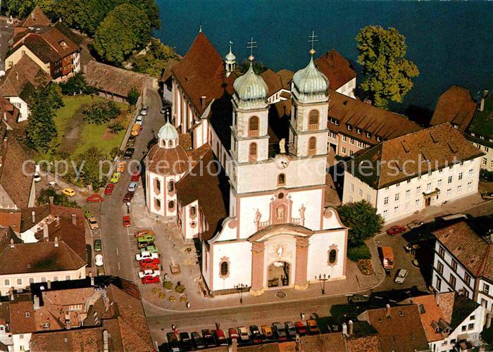Bad Saeckingen Fliegeraufnahme Trompeterstadt St. Fridolins-Muenster