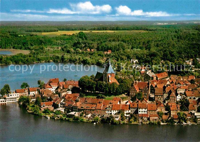 Moelln Lauenburg Fliegeraufnahme Partie am Wasser