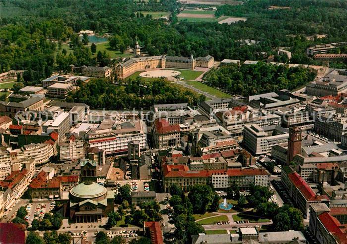 Karlsruhe Baden Fliegeraufnahme mit Schloss
