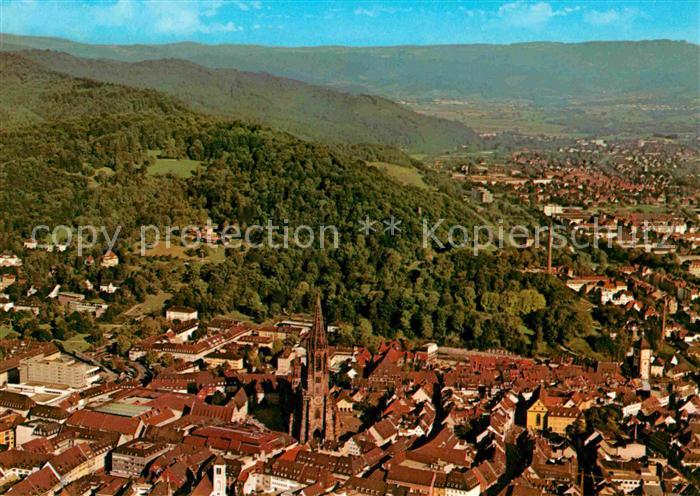 Freiburg Breisgau Fliegeraufnahme mit Muenster