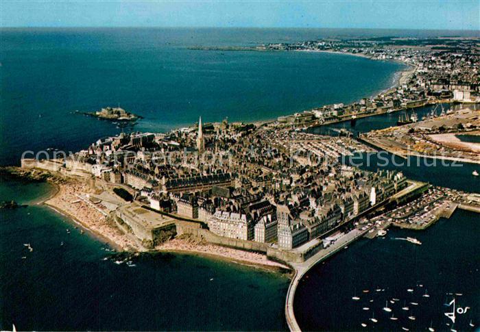 Saint-Malo 35 Fliegeraufnahme mit Hafen
