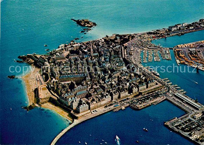 Saint-Malo 35 Fliegeraufnahme mit Hafen