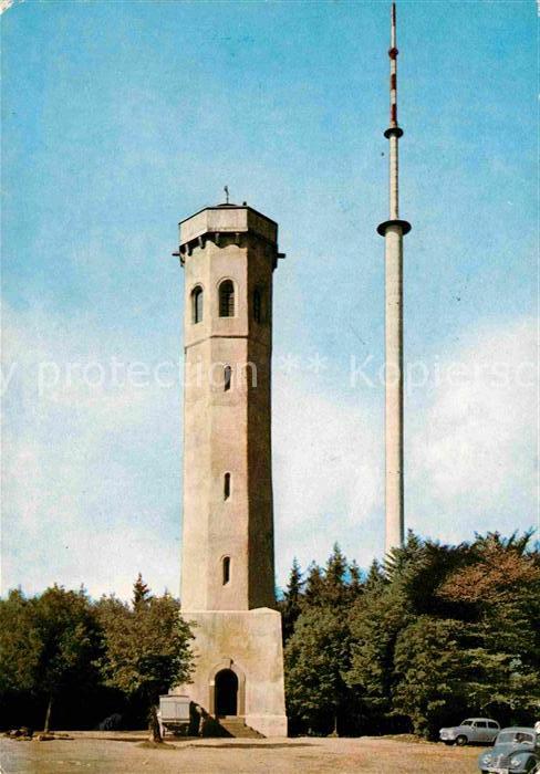 Dannenfels Donnersberg Gipfel Ludwigsturm und Fernsehturm