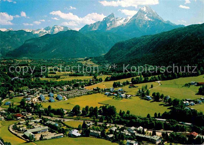 Bischofswiesen Fliegeraufnahme mit Watzmann