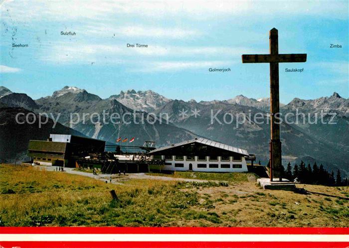 Schruns Vorarlberg Hochjochbahn-Bergstation mit Restaurant