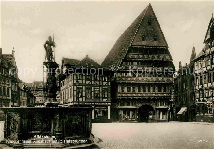 HILDESHEIM CITY Knochenbauer Amtshaus mit Rolandsbrunnen