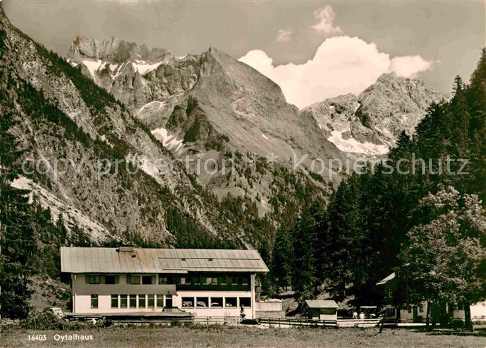 Oberstdorf Oytalhaus mit Schneck und Gr. Wilde