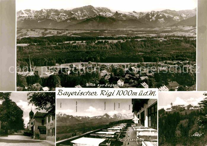 Hohenpeissenberg Fliegeraufnahme mit Zugspitze Bayerischer Rigi