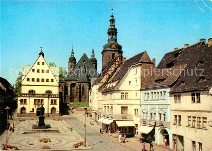 Eisleben Lutherstadt Markt mit Luther Denkmal