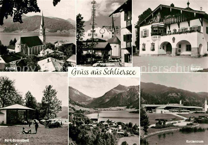 Schliersee Maibaum Kurzentrum Park-Strandbad