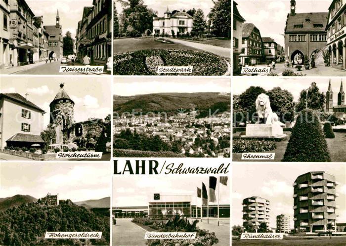 Lahr Schwarzwald Kaiserstrasse Stadtpark Ehrenmal Rundhaeuser Hohengeroldseck St
