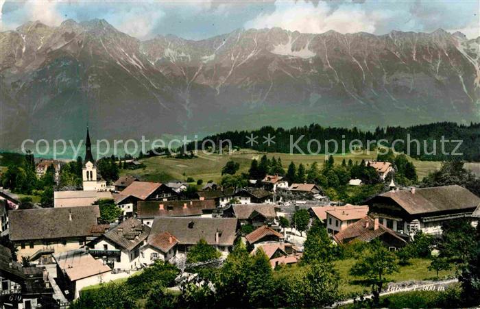 Igls Tirol Ortsansicht mit Kirche Alpenpanorama
