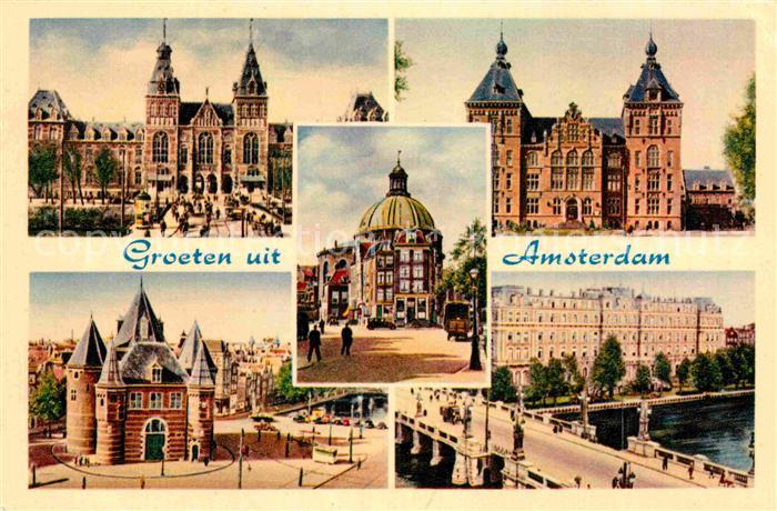 Amsterdam Niederlande Museum Waaggebouw Bruecke