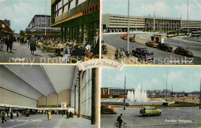 Rotterdam Lijnbaan Hal Centraal Station Fontein Hofplein