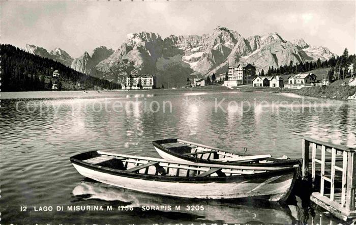 Lago di Misurina Bergsee Hotels mit Sorapis
